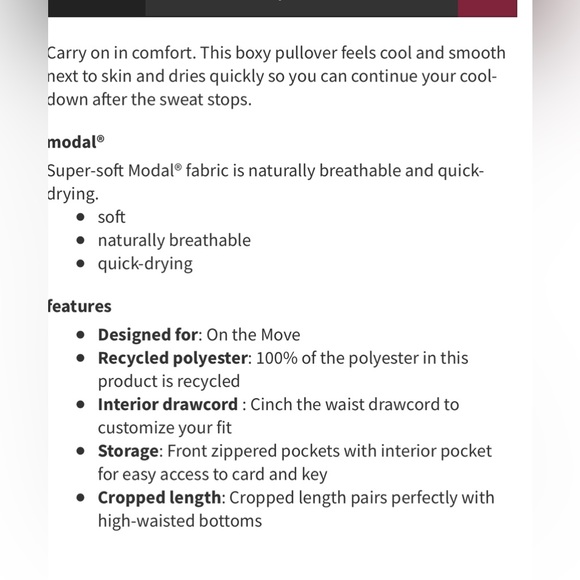 ❤️LULULEMON AIR WRAP CROPPED CREW *MODAL-RED MERLOT-12-NWOT❤️ - Picture 15 of 16